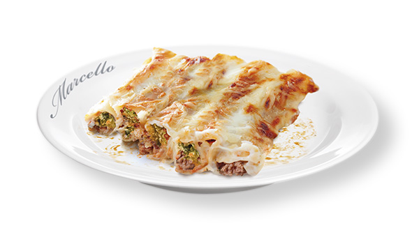 Cannelloni with
 veal and vegetables